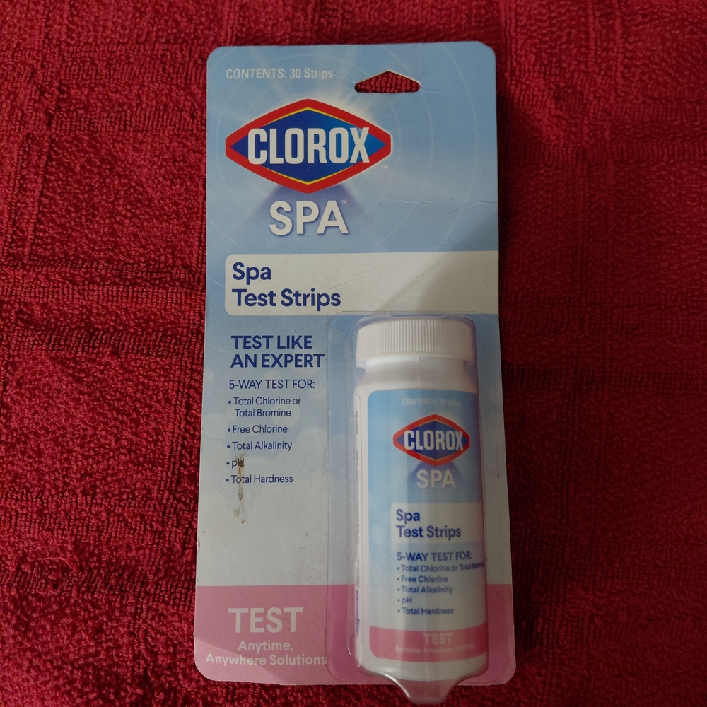 Clorox Spa Test Strips Instruction Leaflet - Pink & White